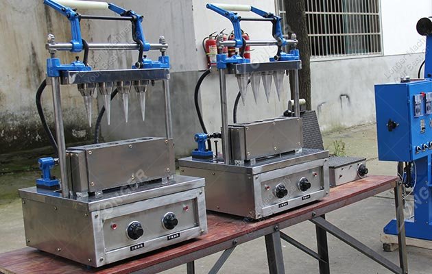 4 Head Wafer Ice Cream Cone Machine
